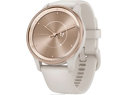 GARMIN vívomove Trend - Smartwatch (largeur : 20 mm, silicone, crème/or nacré)