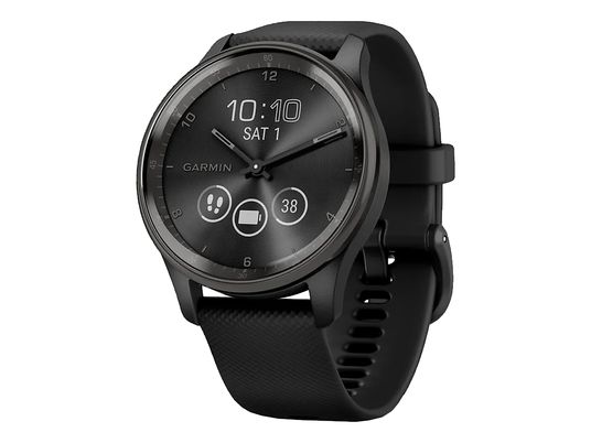 GARMIN vívomove Trend - Smartwatch (Breite: 20 mm, Silikon, Schwarz/Schiefergrau)