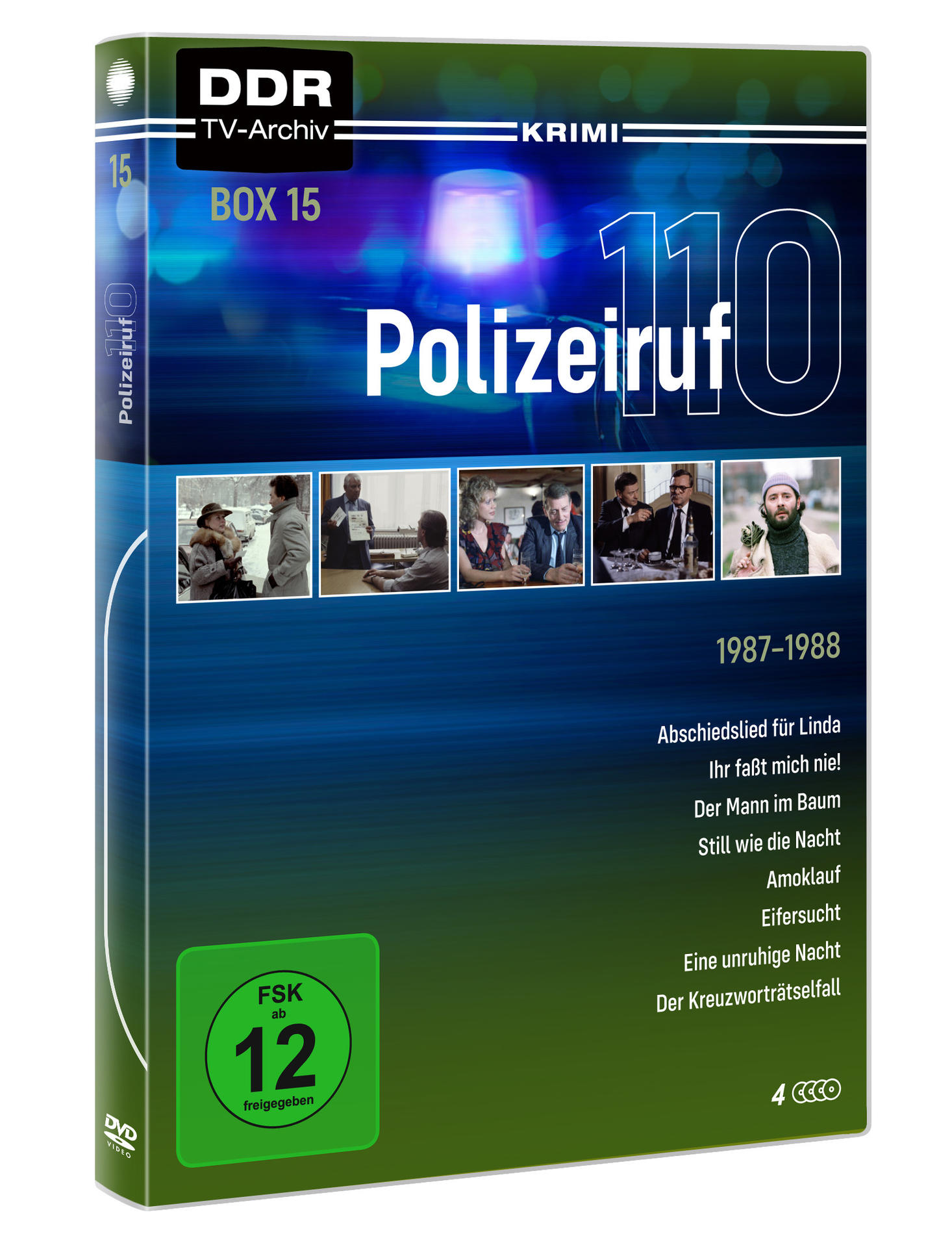 DVD-Box. Das Cover zeigt eine Fernsehserie mit Bildern von Schauspielern und dem Titel 'Polizeiruf 110'.