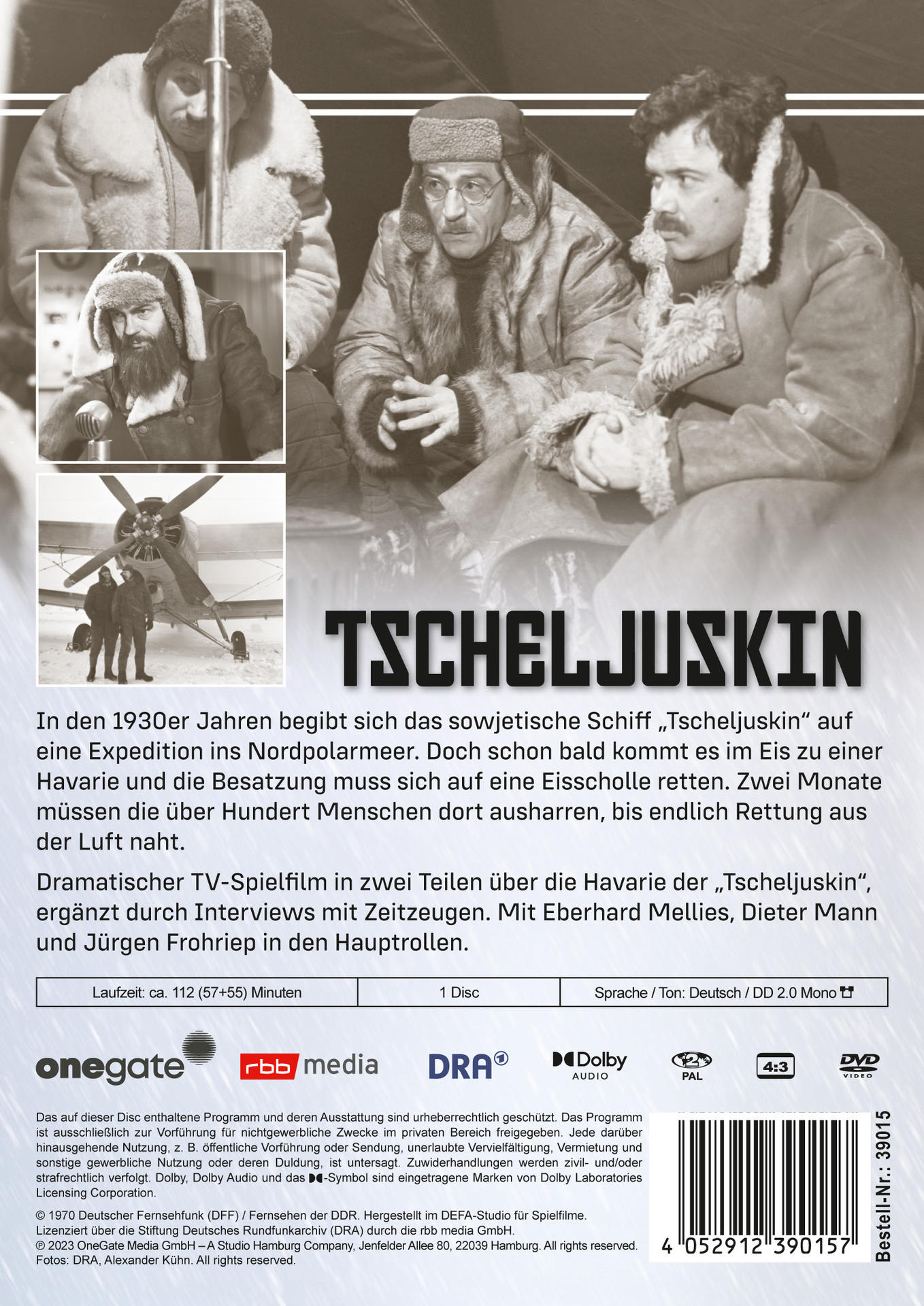 DVD-Cover eines Films mit Text und Bildern von Menschen in der Arktis. Deutscher Text.