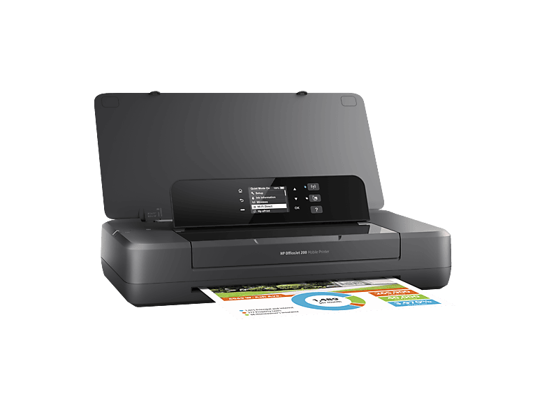 HP OfficeJet 200 Mobiler Tintenstrahldrucker, WLAN, Schwarz — Foto 3 von 5