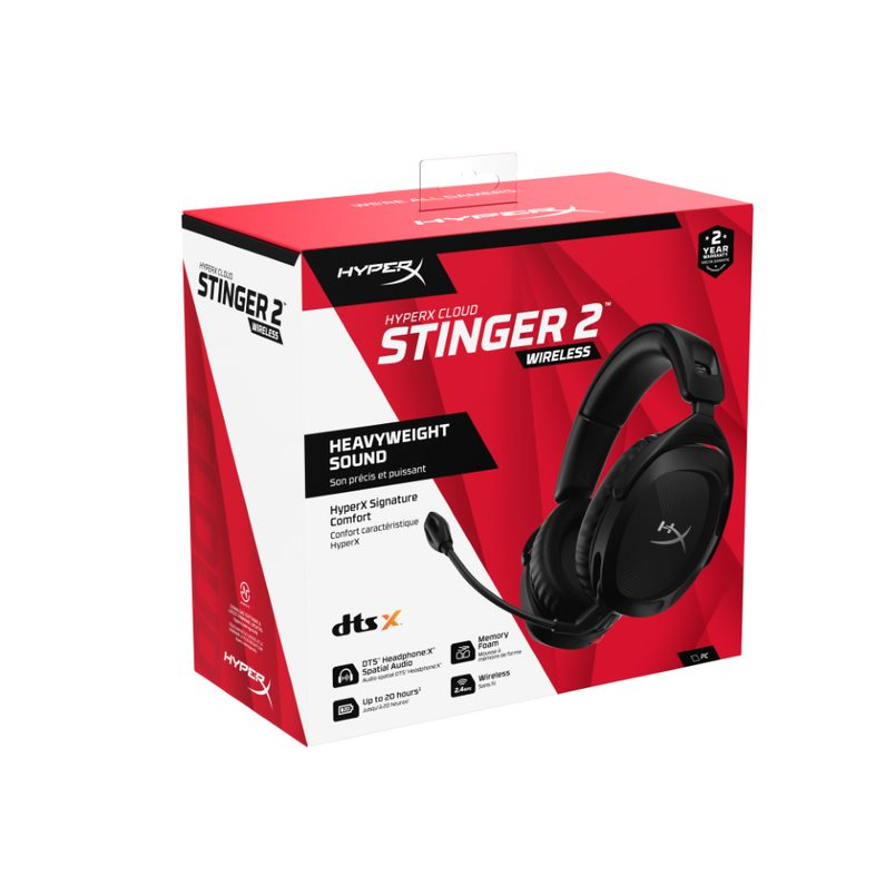 HYPERX Cloud Stinger 2 Wireless Oyuncu Kulak Üstü Kulaklık Siyah