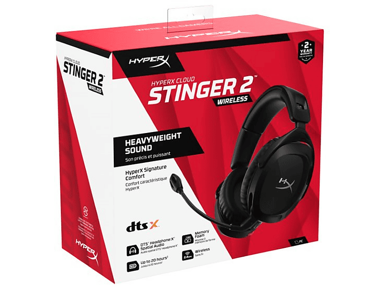 HyperX Cloud stinger 2 ワイヤレス　開封済み　新品 HYPERX Cloud Stinger 2 Wireless Oyuncu Kulak Üstü Kulaklık Siyah