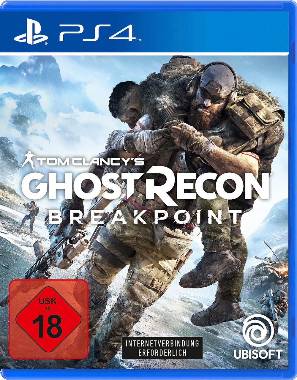 Videospielcover: 'Tom Clancy's Ghost Recon Breakpoint', Soldaten.