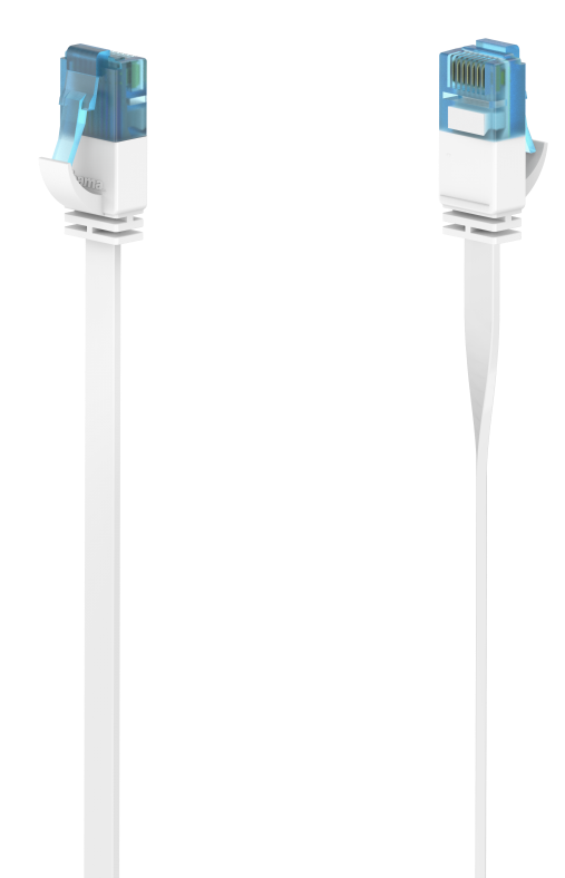 HAMA FIC Patchkábel CAT6A, lapos, fehér, 5 méter (200685)