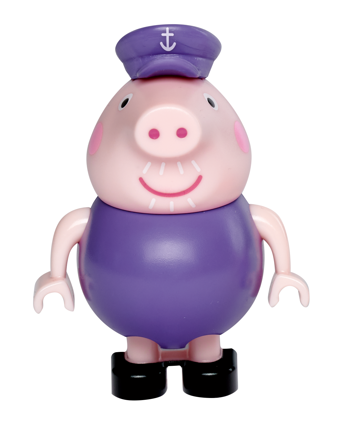 Peppa Wutz Figur in Matrosenkleidung, mit Hut und lächelnd.