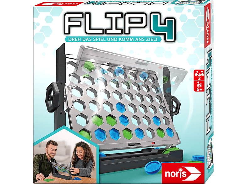 Thumbnail - NORIS Flip4 Familienspiel Mehrfarbig