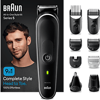 BRAUN MGK 5410 All-in-One Style Bartpflege Bodygroomer Set, Black/Grey, Akkubetrieb