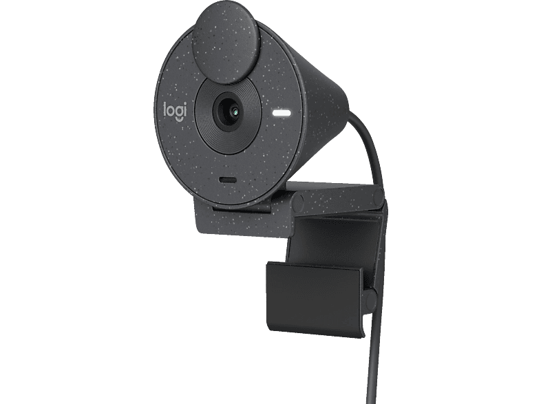 LOGITECH Brio 300 Full-HD-Webcam mit 1080p mit Beleuchtungskorrektur und Geräuschunterdrückung, USB, Grafit