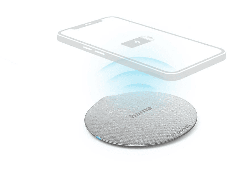 Thumbnail - HAMA Wireless Charger "QI-FC10 Metal" kabelloses Ladegerät Universal 10 Watt, Weiß
