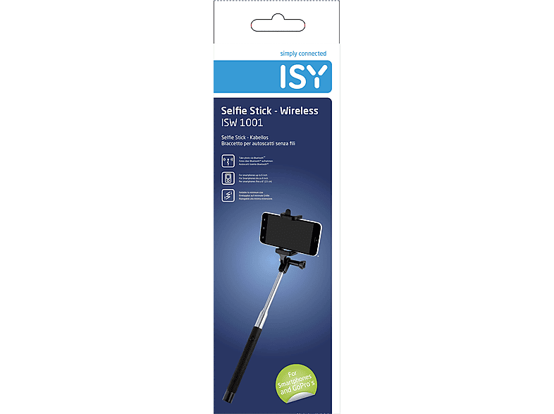 ISY Selfie Stick Wireless, schwarz (ISW-1001) — Foto 3 von 4