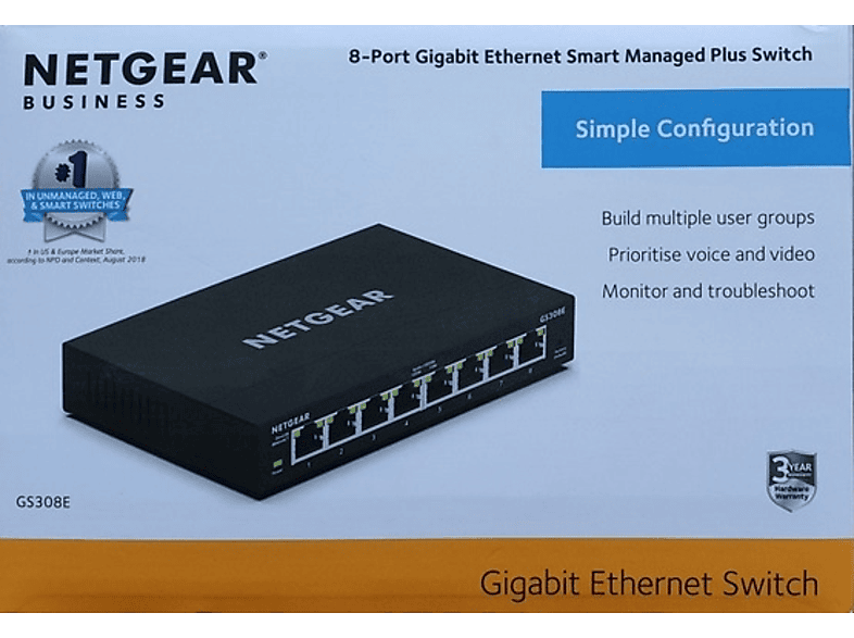 NETGEAR Switch GS108GE 8Port 10/100/1000 (GS108GE) — Foto 5 von 5