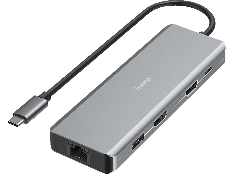 Grau Connect2Media USB-C HAMA Hub,