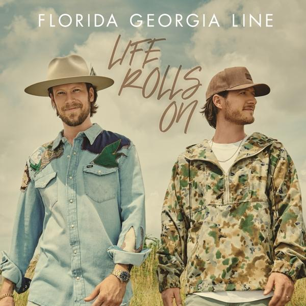 Két férfi egy mezőben, a Florida Georgia Line album borítója. Az egyik kalapot visel, a másik álcázást.