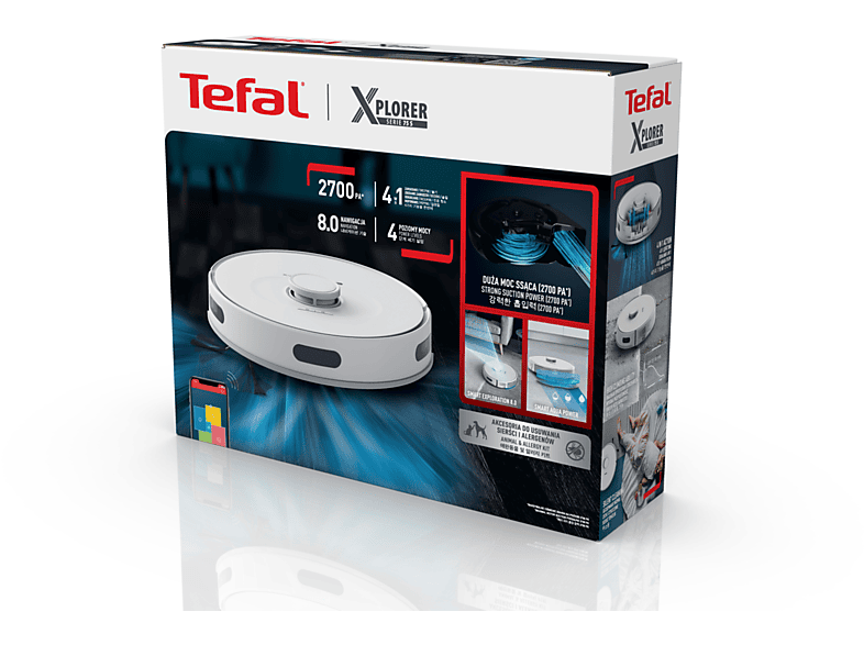 TEFAL RG8577 X-Plorer Serie 75 S Max Mop Özellikli Akıllı Robot Süpürge Beyaz_5