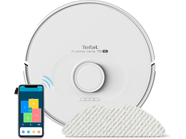TEFAL RG8577 X-Plorer Serie 75 S Max Mop Özellikli Akıllı Robot Süpürge Beyaz_0