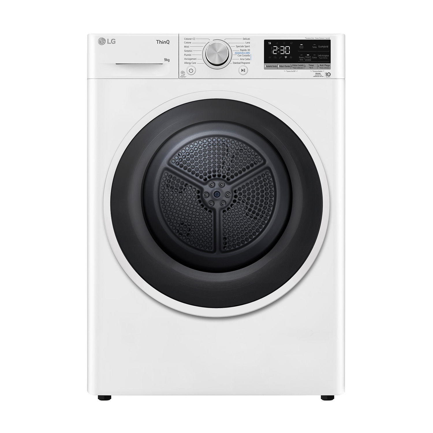 LG Rh90V5Av6N asciugatrice, 9 kg, 66 cm, Classe A++