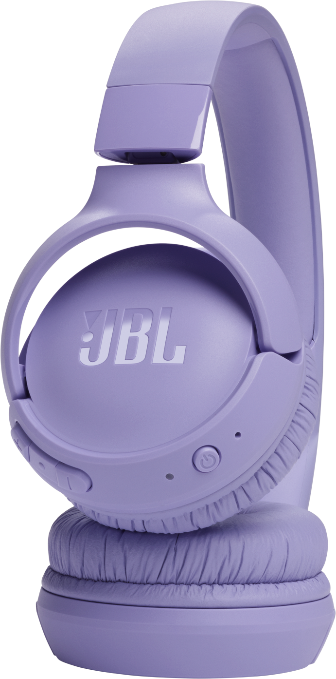 Un paio di cuffie JBL lilla chiaro.