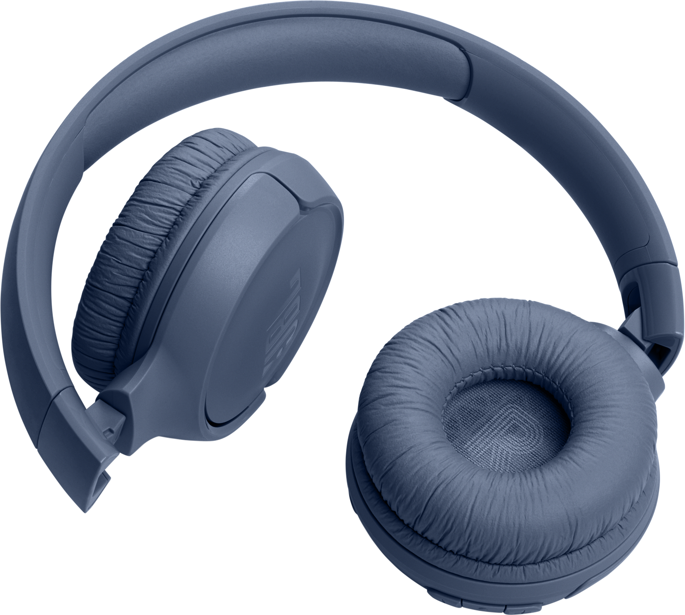 Cuffie blu con padiglioni imbottiti e archetto regolabile.