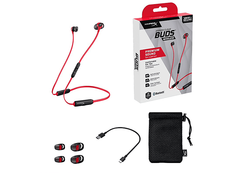 HYPERX Cloud Buds Oyuncu Kulak İçi Kulaklık Siyah Kırmızı 4P5H7AA_1