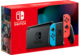 Switch - Console de jeu - Rouge fluo/Bleu fluo