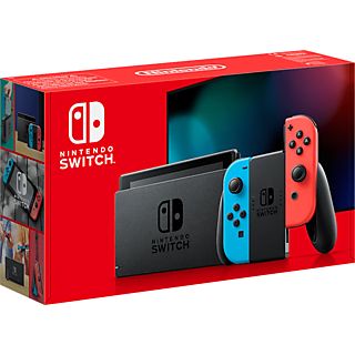 Switch - Console de jeu - Rouge fluo/Bleu fluo