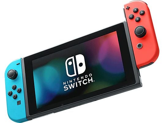 Switch - Console de jeu - Rouge fluo/Bleu fluo