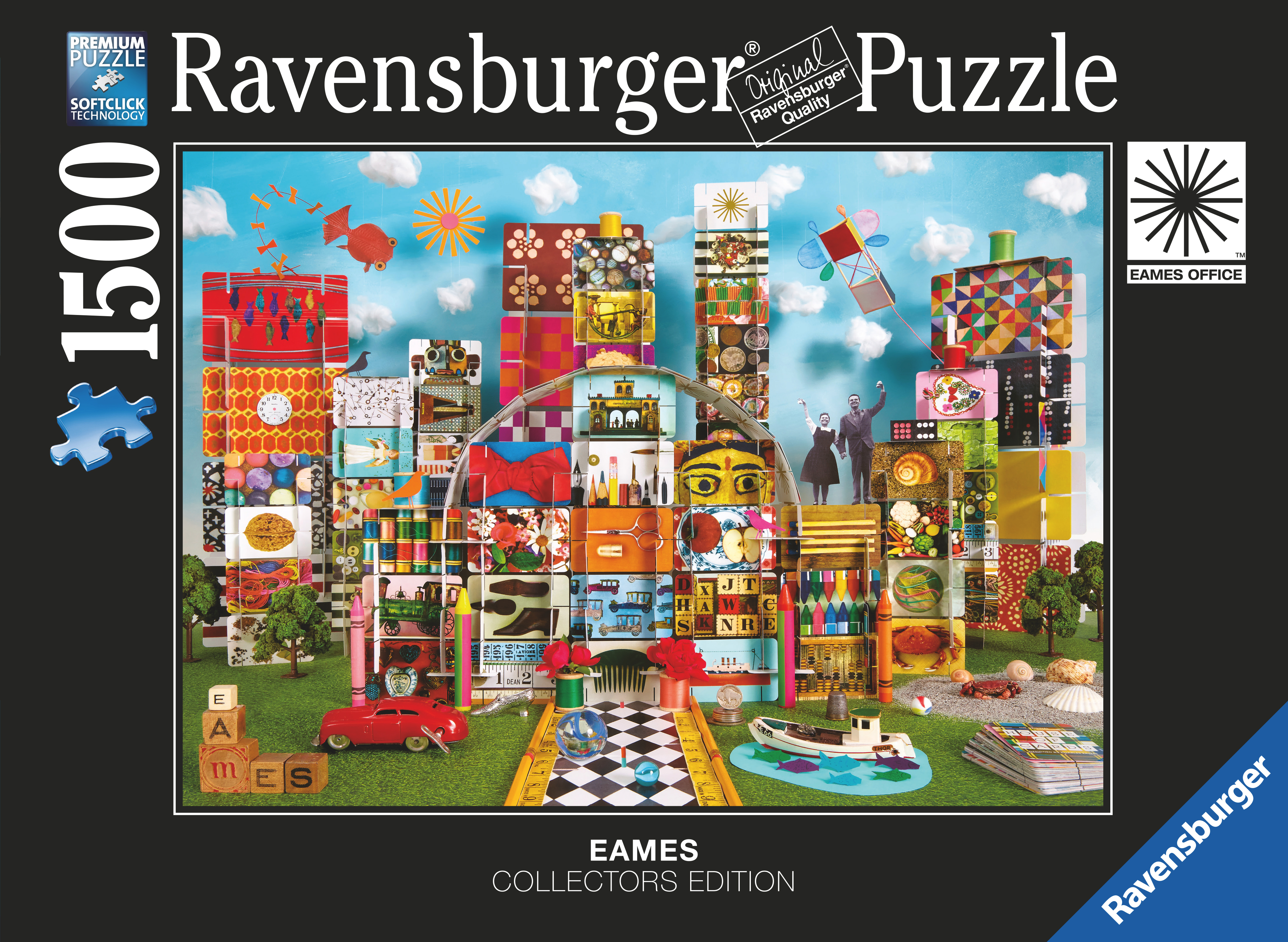Puzzle RAVENSBURGER Mehrfarbig Cards Eames Fantasy House of