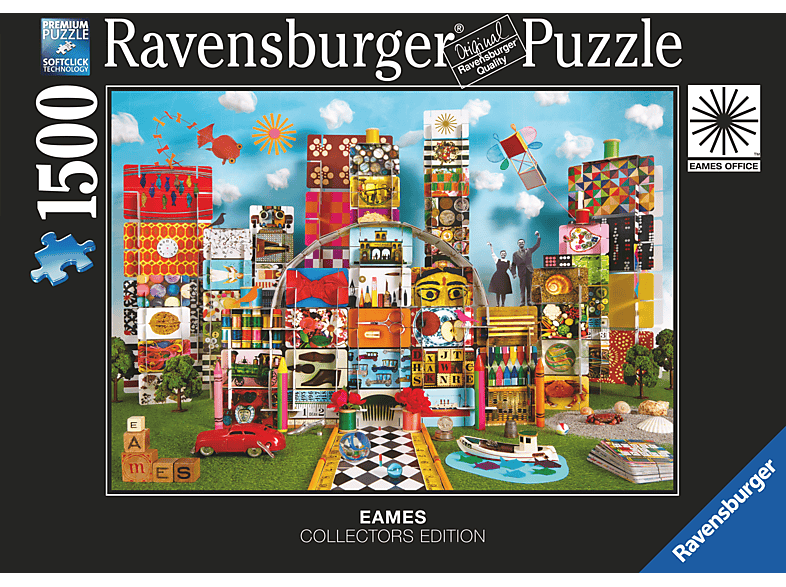 Puzzle RAVENSBURGER Mehrfarbig Cards Eames Fantasy House of