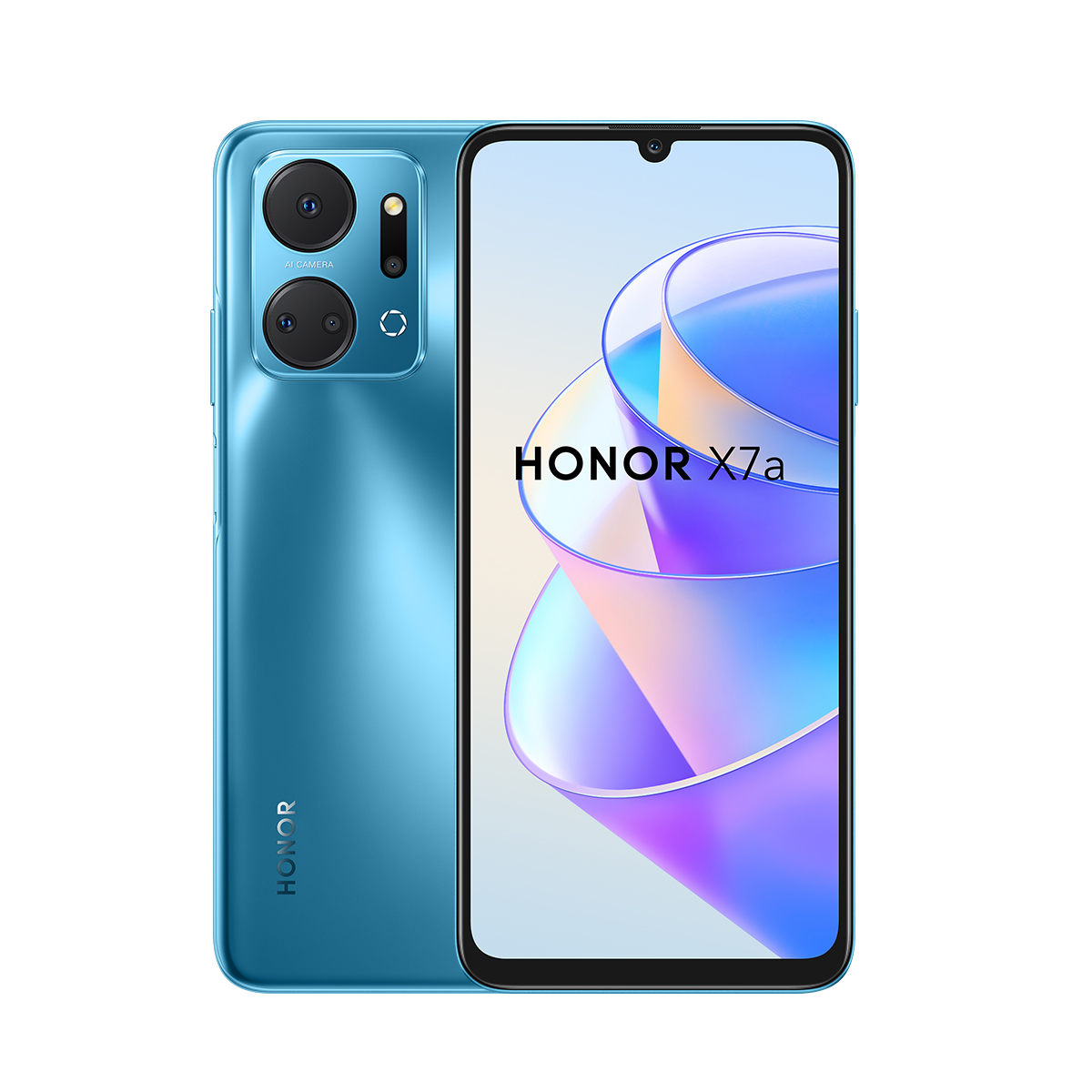 Móvil - Honor X7a, Ocean Blue, 128 GB, 4 GB RAM, 6.74 " HD+, Mediatek Helio G37, 5330 mAh, Magic UI 6.1 basado en Android 12