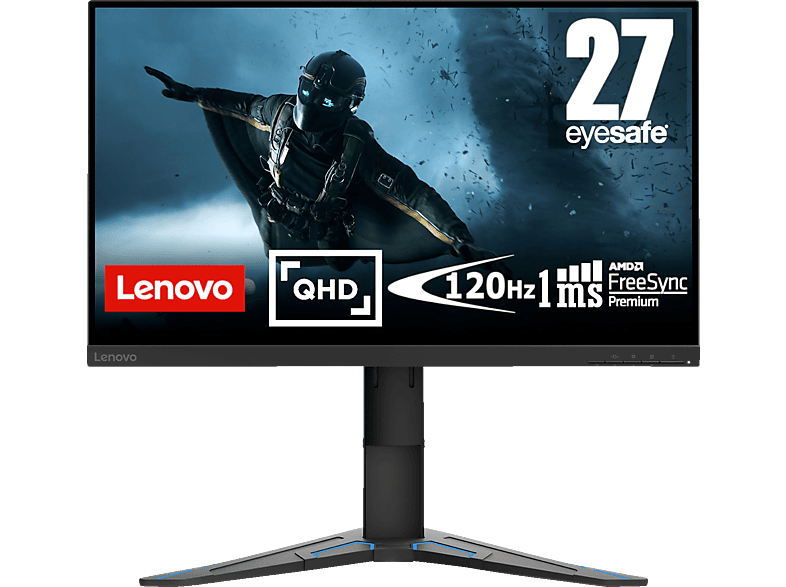 LENOVO G27qe-20 27 Zoll QHD Gaming-Monitor (1 ms Reaktionszeit