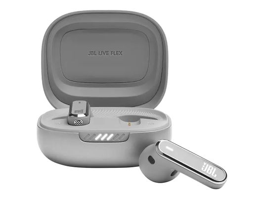 JBL Live Flex - True Wireless Kopfhörer (In-ear, Silber)