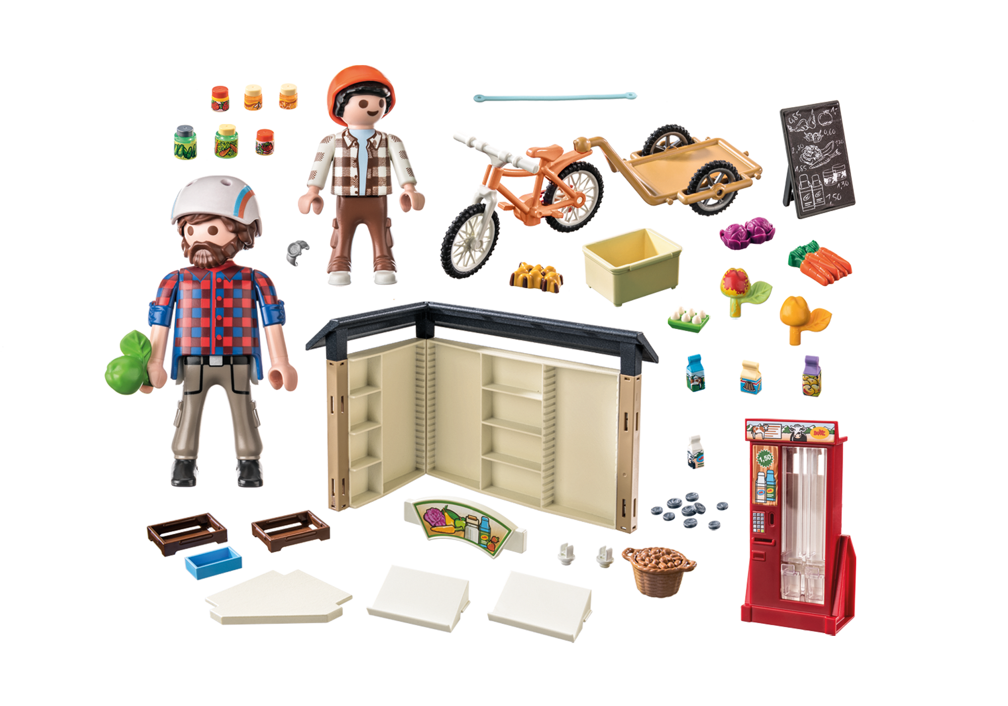 Mehrfarbig 71250 PLAYMOBIL 24-Stunden-Hofladen Spielset,