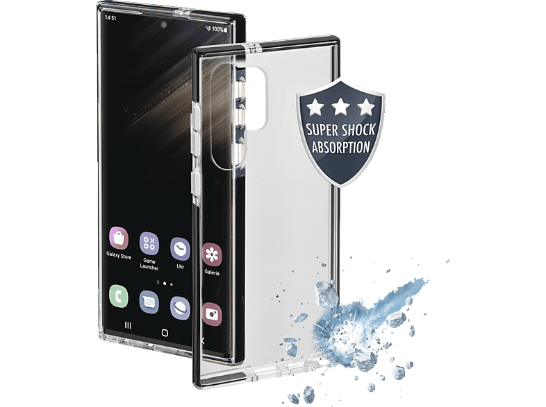 S23 Schwarz/Transparent Ultra, Protector, Samsung, Backcover, Galaxy HAMA