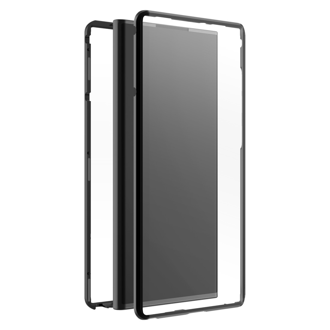 Samsung, Glass, BLACK Galaxy Full Ultra, 360° Schwarz/Transparent ROCK S23 Cover,