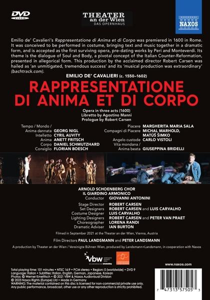 Fritsch/Schmutzhard/Antonini/Il Giardino Armonico - CORPO ANIMA DI DI ET (DVD) RAPPRESENTATIONE 