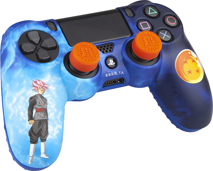 FR-TEC Dragon Ball Super kemény tok + hüvelykujj csúszásgátló PlayStation 4 kontrollerhez