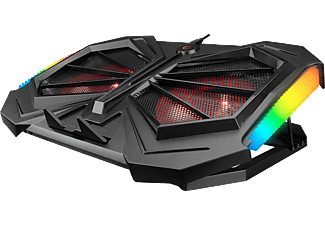 RAMPAGE Addison AD-RC11 Spiderh 2 Fan 2 USB RGB Işıklı Laptop Soğutucu Siyah