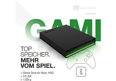 SEAGATE Game Drive Xbox 2 TB 2.5 Zoll, USB 3.0, Externe Festplatte, Schwarz  | MediaMarkt