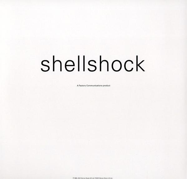 Weißer Hintergrund mit dem Wort "shellshock" in Schwarz und einer kleineren Textzeile darunter.