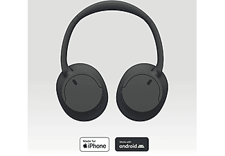SONY WH-CH720N kabellose Bluetooth Noise Cancelling-Kopfhörer – bis zu 35 Stunden Akkulaufzeit und Schnellladefunktion – schwarz