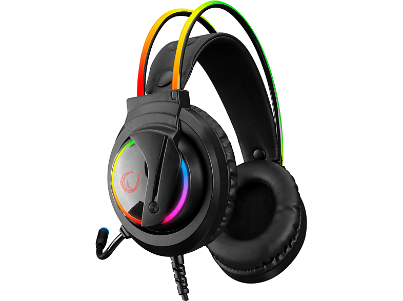 RAMPAGE RM-K17 X-Monarch USB 7.1 RGB Headband Mikrofonlu Oyuncu Kulak Üstü Kulaklık Siyah_1