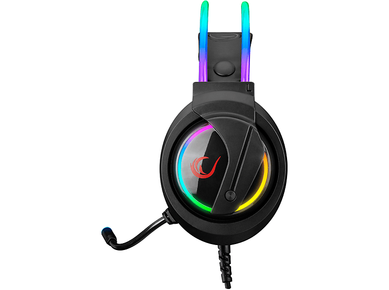 RAMPAGE RM-K17 X-Monarch USB 7.1 RGB Headband Mikrofonlu Oyuncu Kulak Üstü Kulaklık Siyah_2