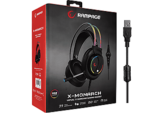 RAMPAGE RM-K17 X-Monarch USB 7.1 RGB Headband Mikrofonlu Oyuncu Kulak Üstü Kulaklık Siyah_7