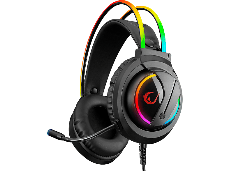 RAMPAGE RM-K17 X-Monarch USB 7.1 RGB Headband Mikrofonlu Oyuncu Kulak Üstü Kulaklık Siyah_0