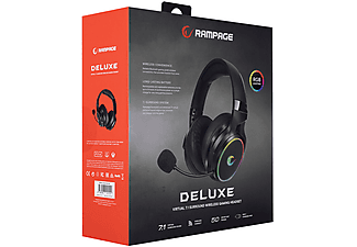 RAMPAGE RM-K81 Deluxe 7.1 Surround Bluetooth RGB Ledli Şarjlı Mikrofonlu Oyuncu Kulak Üstü Kulaklık Siyah_4