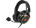 RAMPAGE RM-K81 Deluxe 7.1 Surround Bluetooth RGB Ledli Şarjlı Mikrofonlu Oyuncu Kulak Üstü Kulaklık Siyah