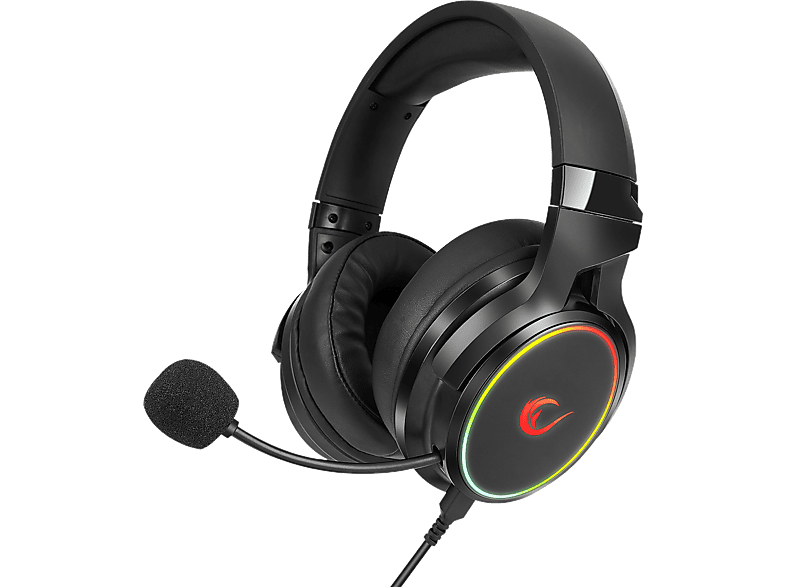 Rampage Rm-K81 Deluxe 7.1 Surround Bluetooth Rgb Ledli Şarjlı Mikrofonlu Oyuncu Kulak Üstü Kulaklık Siyah - 1