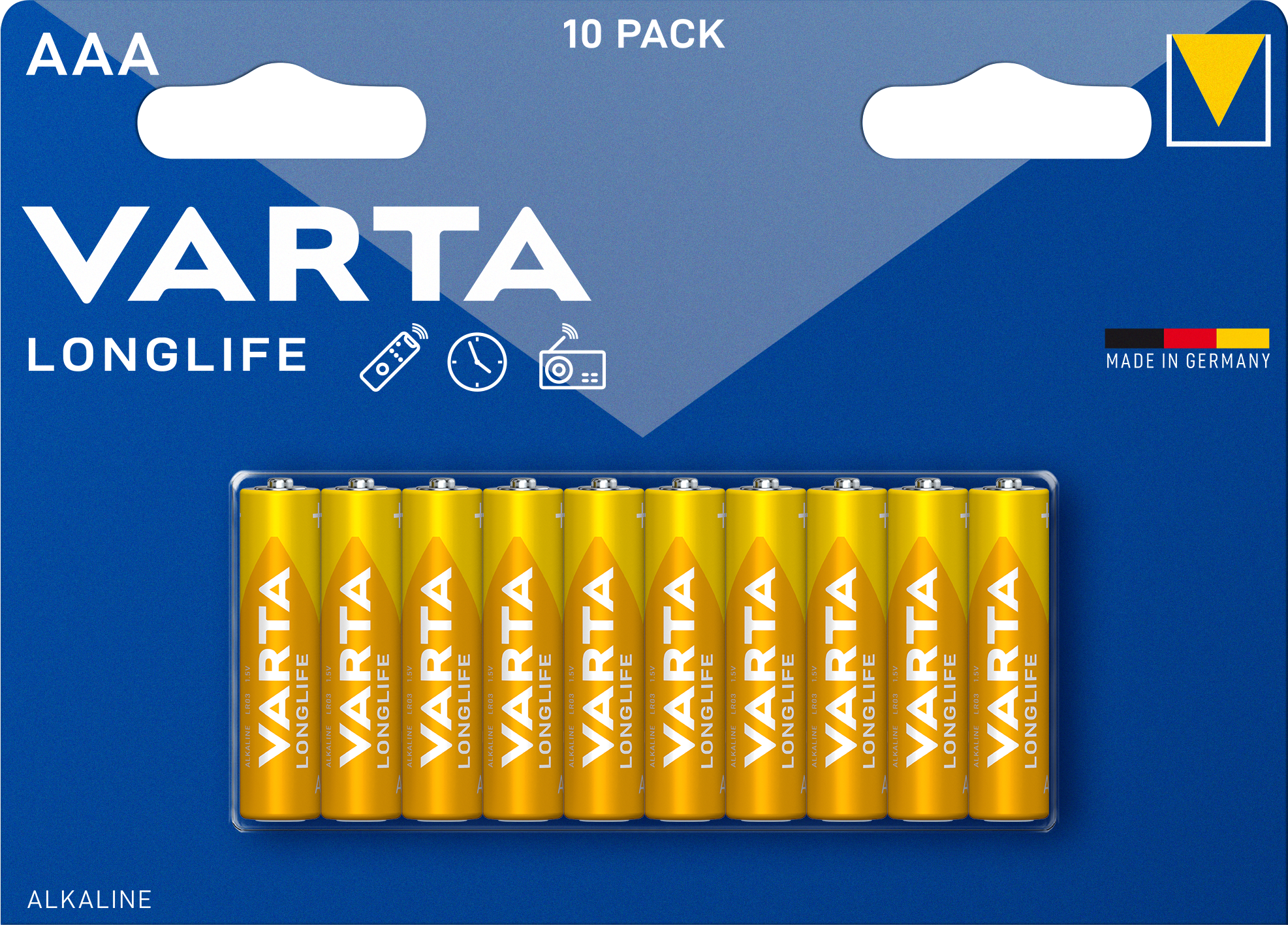 VARTA LONGLIFE mikro alkáli elem, 10x AAA (4103101461)
