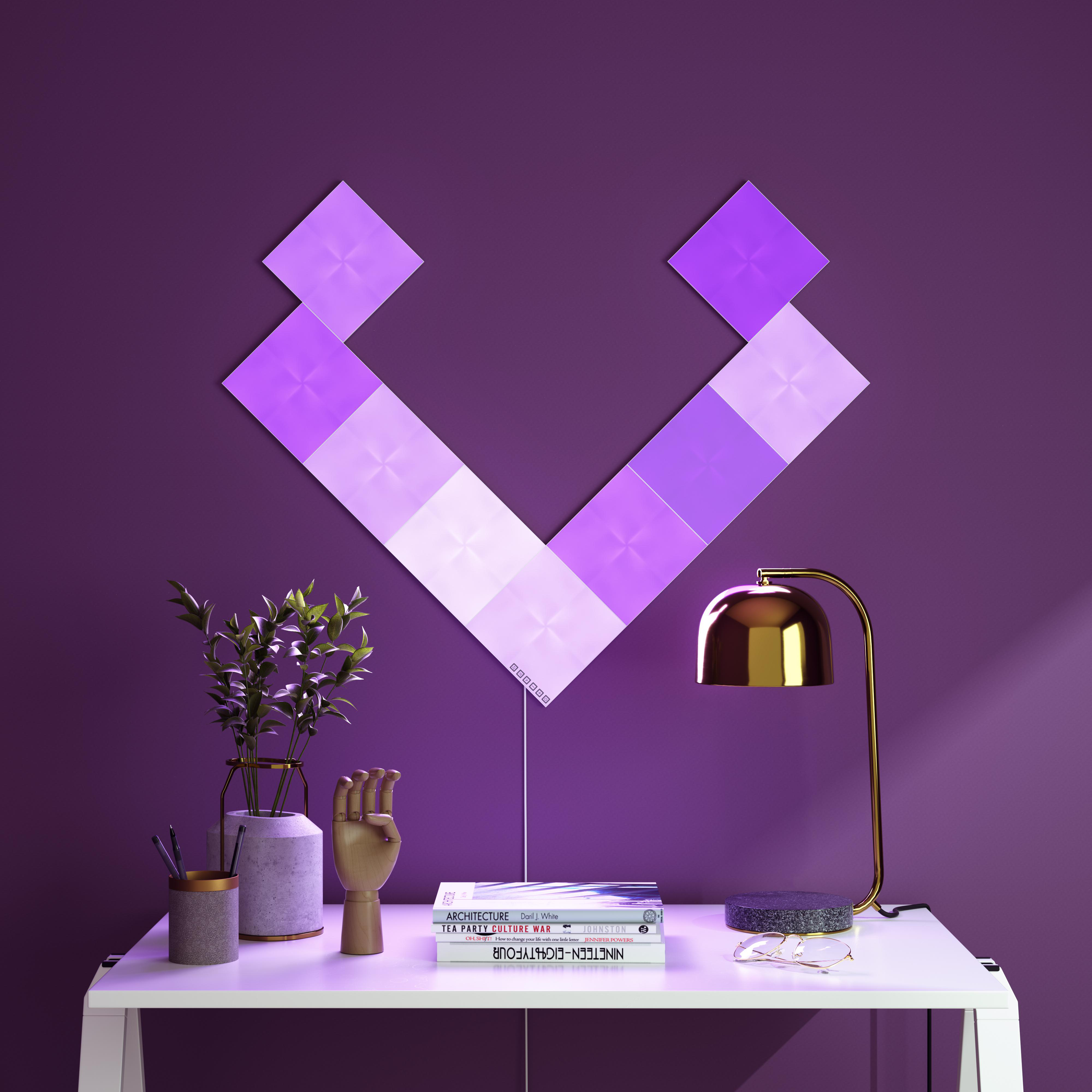 NANOLEAF Canvas Smarter Kit Vernetzte Innenbeleuchtung Über 16 Millionen Farben und Weißlicht